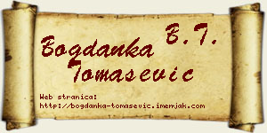 Bogdanka Tomašević vizit kartica